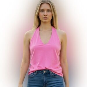 GAP Pink V-Neck Tank Top